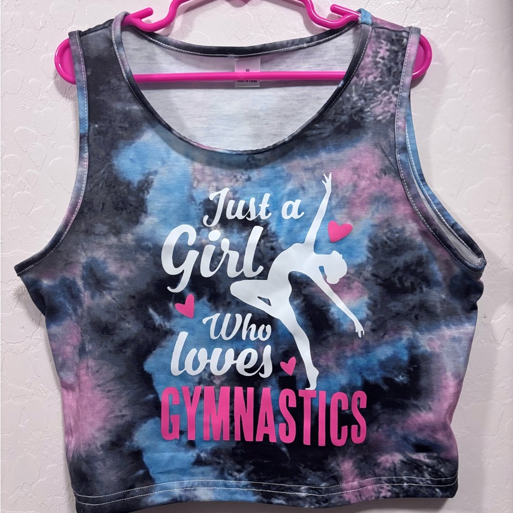 Tie-Dye Gymnastics Crop Top